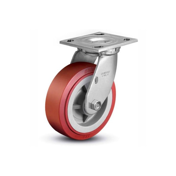 Colson 4 Series Swivel Plate Caster 4.04109.929 - Polyurethane on Polyolefin 4" Dia. 600 Lb.